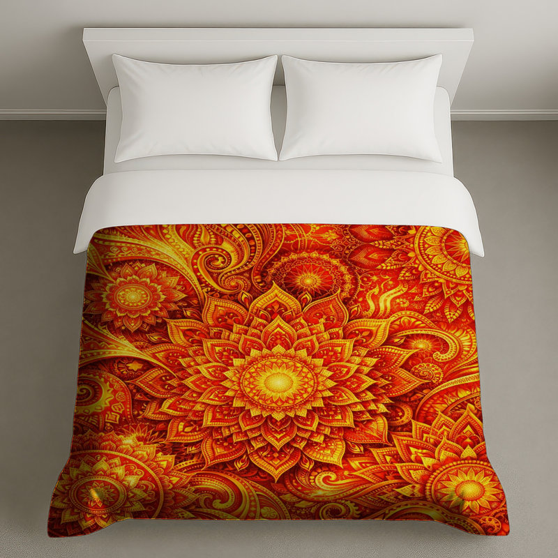 Housses de couette complexes pour art mandala, Lit simple