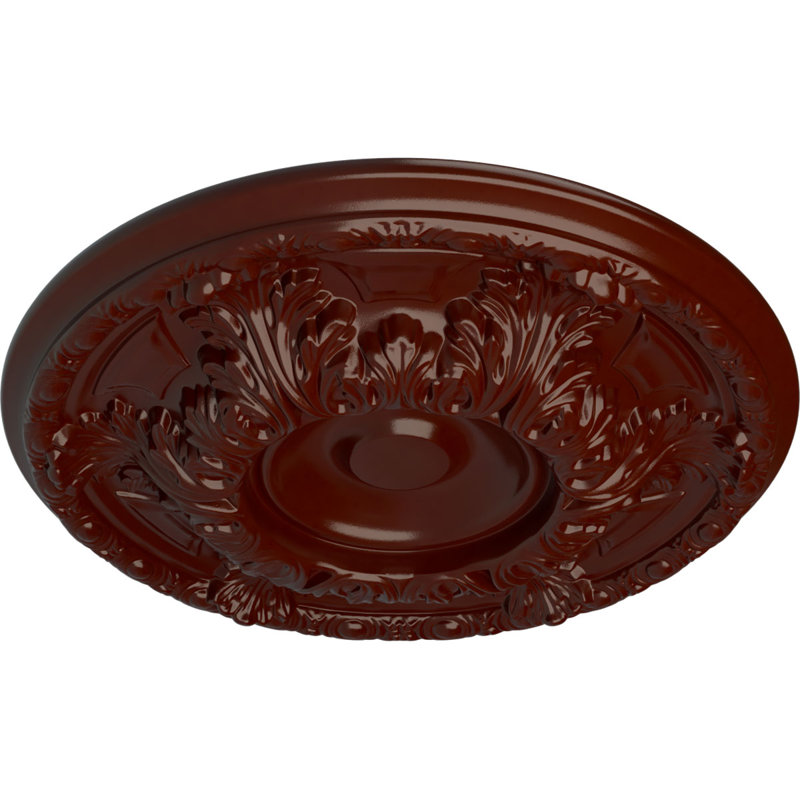 Médaillon de plafond H 2 1/2 po x l 23 3/8 po x P 2 1/2 po Granada, Acajou brossé, H 19 po x l 19 po x P 2,5 po