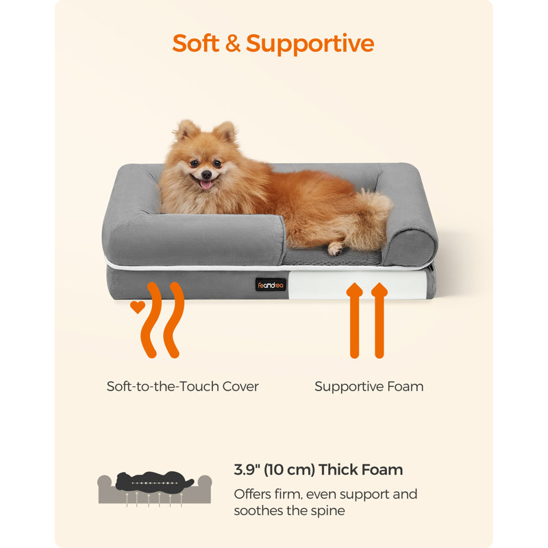 Polyester Pet Bed, Light Grey