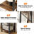 Narrow Bookshelf, 6-Tier Tall Skinny Bookcase, Rustic Industrial Metal Frame Corner Storage Display Shelf-852892387