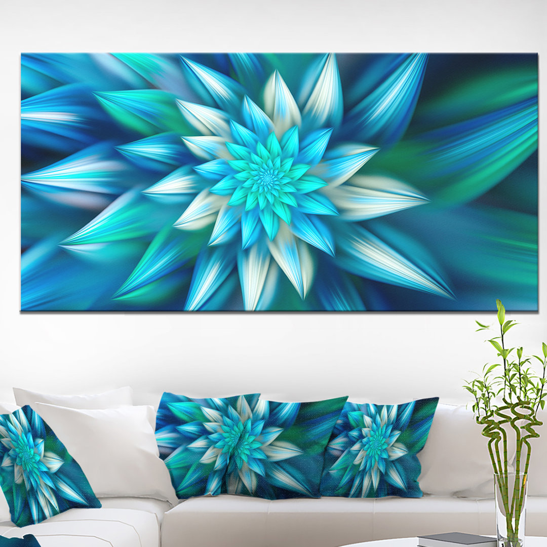 " Huge Blue Fractal Flower " Design Art 