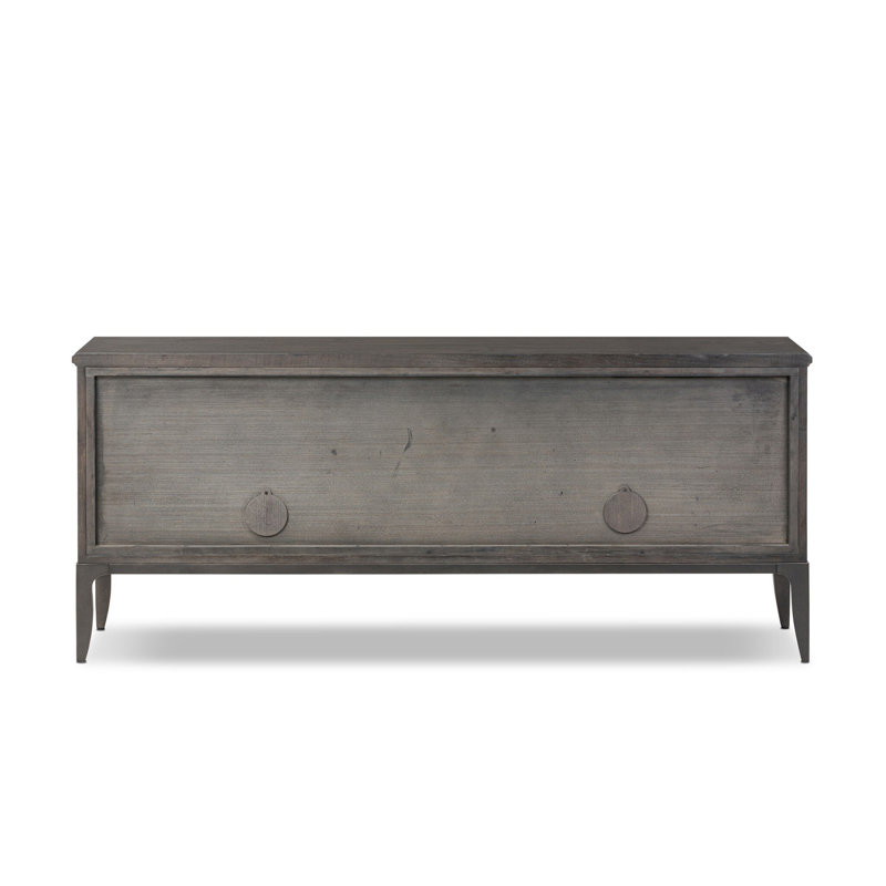 Alden Media Console-Worn Black Oak
