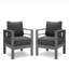 Ensemble de conversation moderne en aluminium 4 pièces avec canapé et table basse 4 pièces