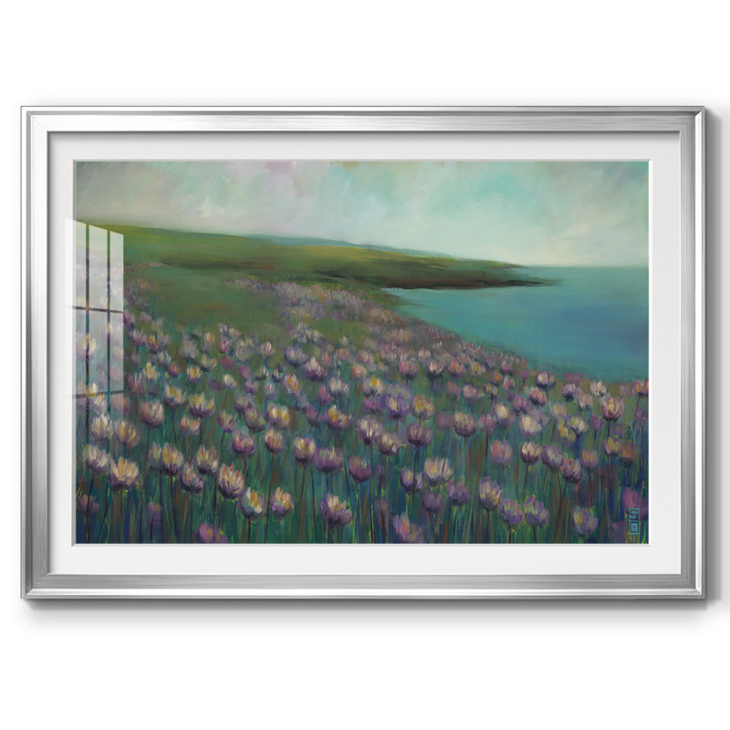 Bord de mer, sanctuaire encadré sur papier, H 19 po x l 27 po x P 1,5 po