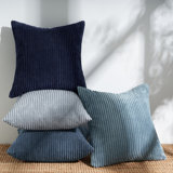 Striped Corduroy Pillow Cover Square Modern Gradient Pillow Cases for Sofa,  Decorative Cushion Cover
