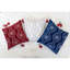 Coussin Holiday en velours bleu avec broderie flocon de neige blanc-122013900