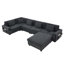 Canapé modulaire rembourré avec rangement pour accoudoirs cachés 6 pièces Caelora-1567276623