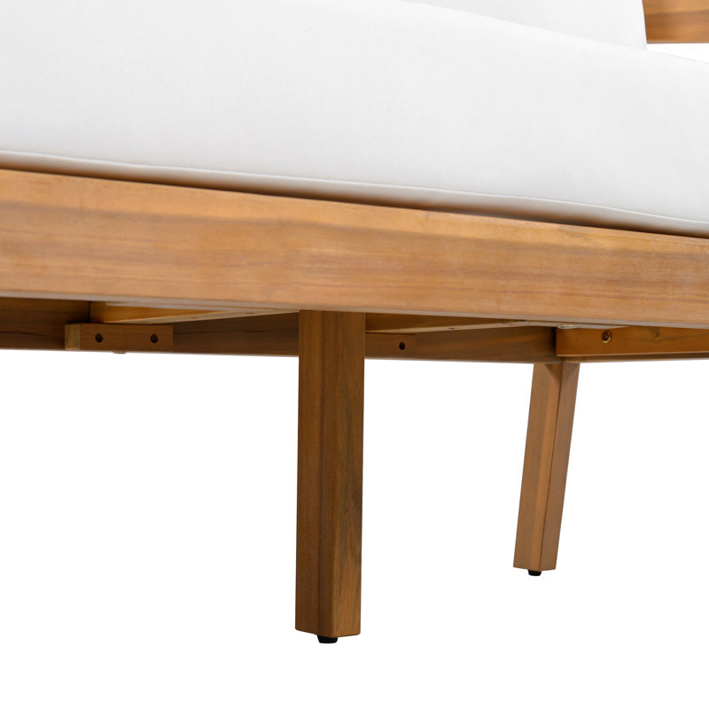 Canapé d'extérieur Airwyn, Coussin beige / structure naturelle