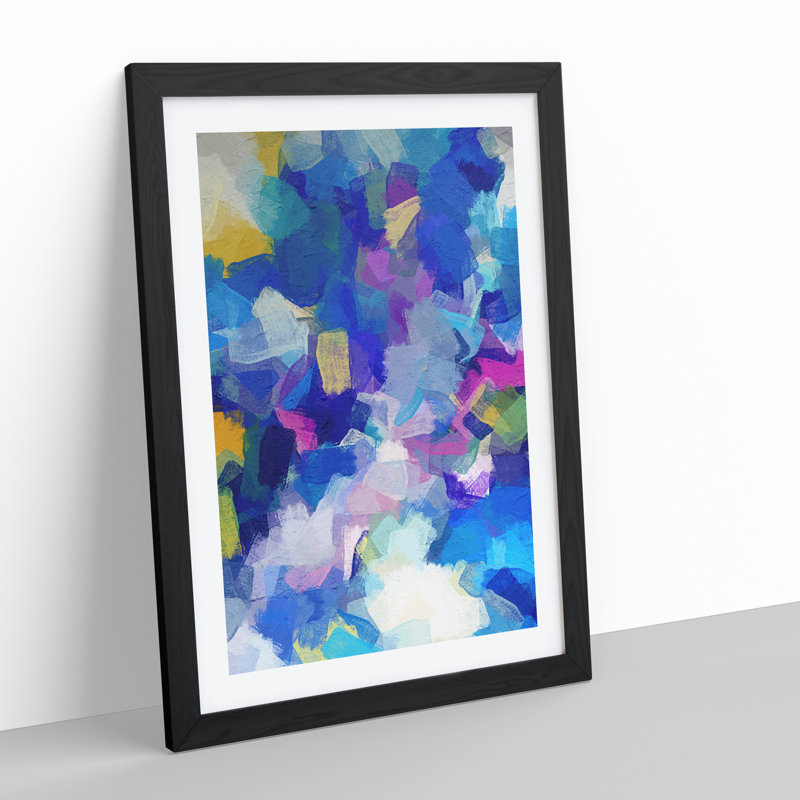 Hold Me Tight Abstract - Single Picture Frame Painting, Black, 64cm H x 46cm W x 2cm D