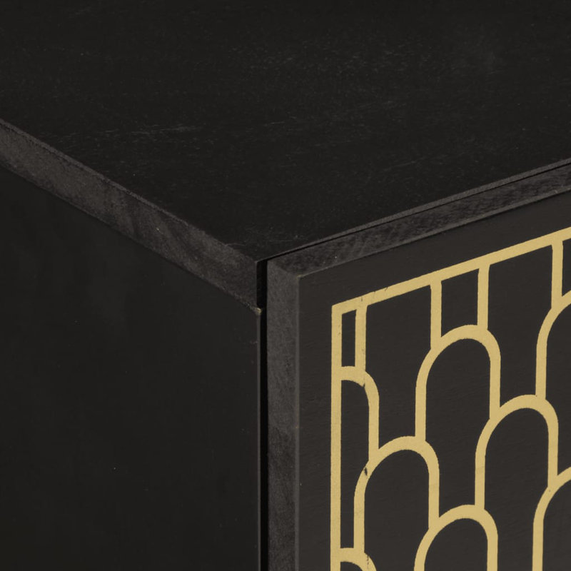 Adaysha 40 cm W Bedside Table, Black