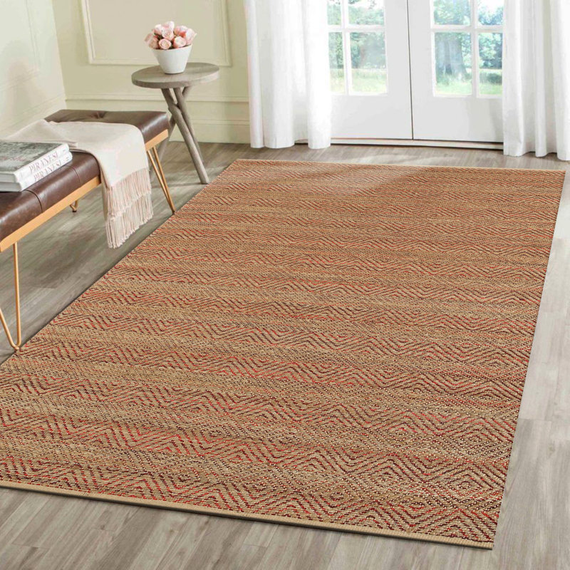 Tapis brun en jute tissé à la main Seacroft, Rectangle 9 pi x 12 pi