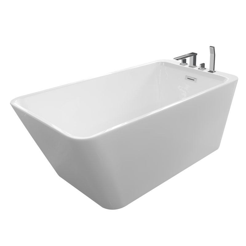 Justinian 55'' x 29.38'' Soaking Acrylic Bathtub