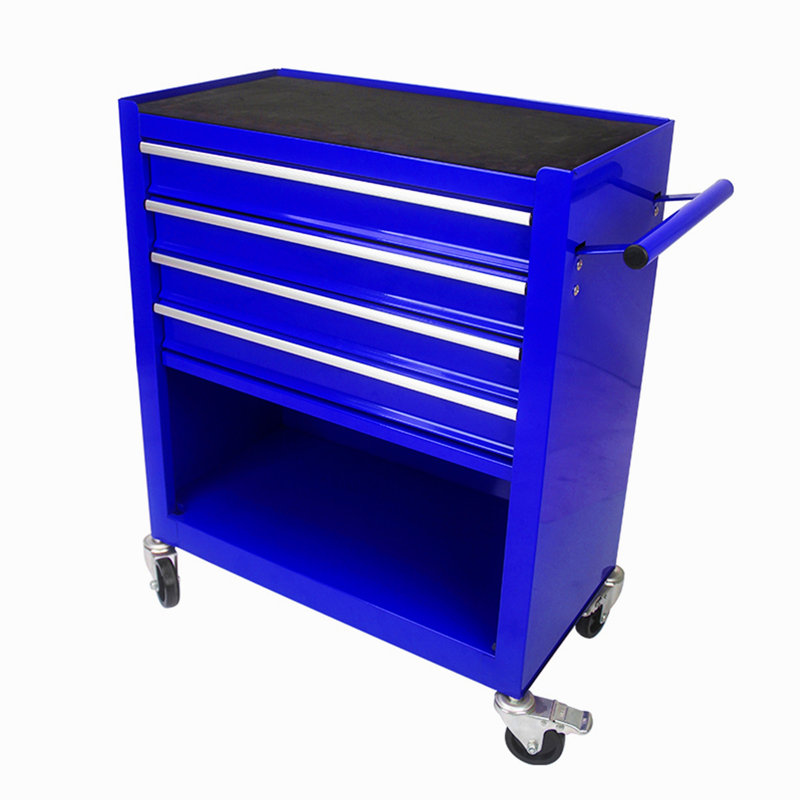 Chariot à outils multifonctionnel avec 4 roulettes, Bleu