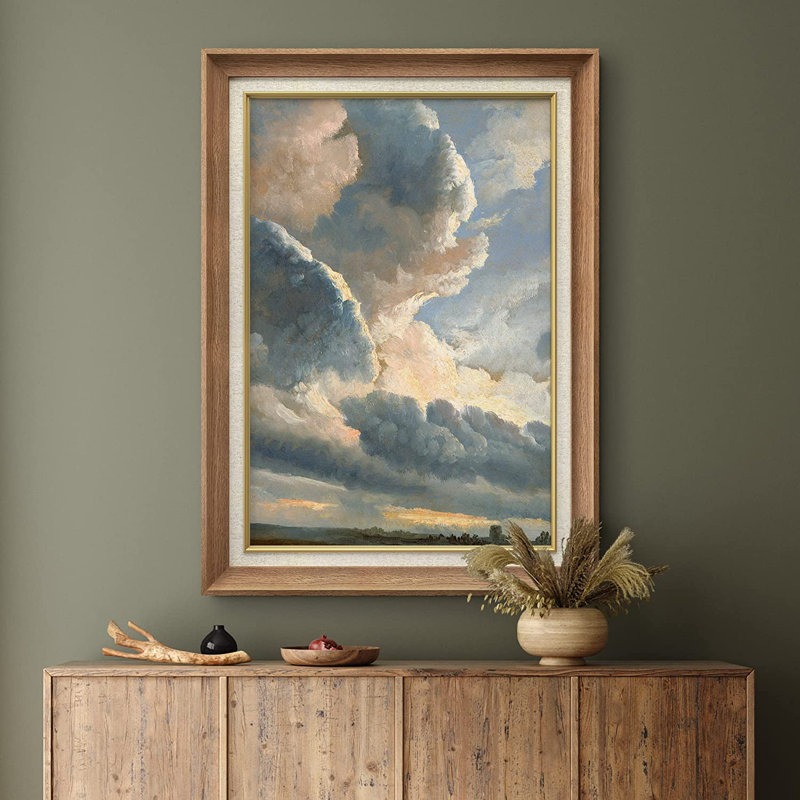 «Sunset Clouds Near Rome» par Simon Denis - peinture sur toile encadrée, Naturel