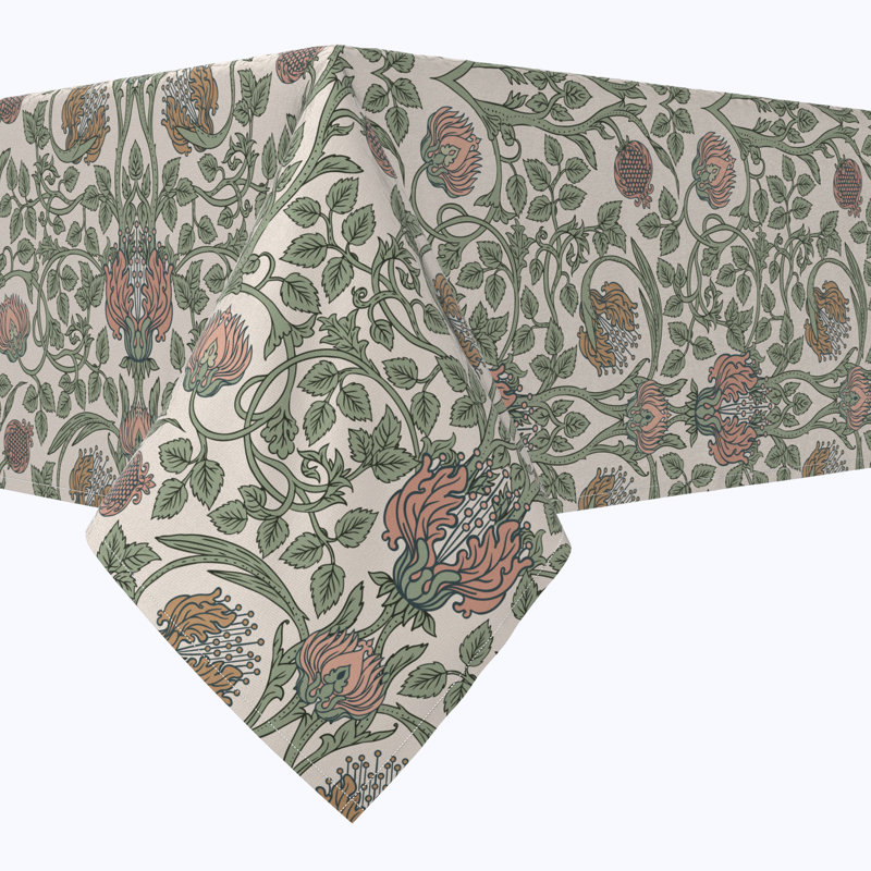 Rectangular Tablecloth, 100% Cotton, Floral 63, 84" x 60"