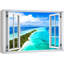Fenêtre, paysage, fenêtre, vue aérienne, Caraïbes-98449358