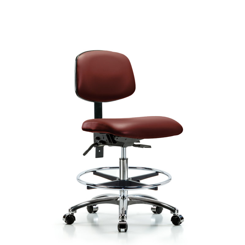 Chaise de travail Lakay, Non, Brun chocolat, Roulettes