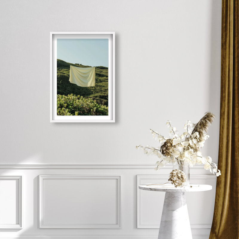 Floating Cotton II Shadowbox Bath & Laundry Print by Oliver Gal, Black Frame, 10 x 15, 16.5"H x 11.5"W, White Shadowbox