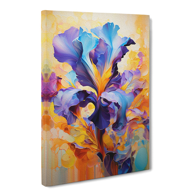 Iris Flower Abstract No.2 - Print, 76cm H x 50cm W x 3cm D