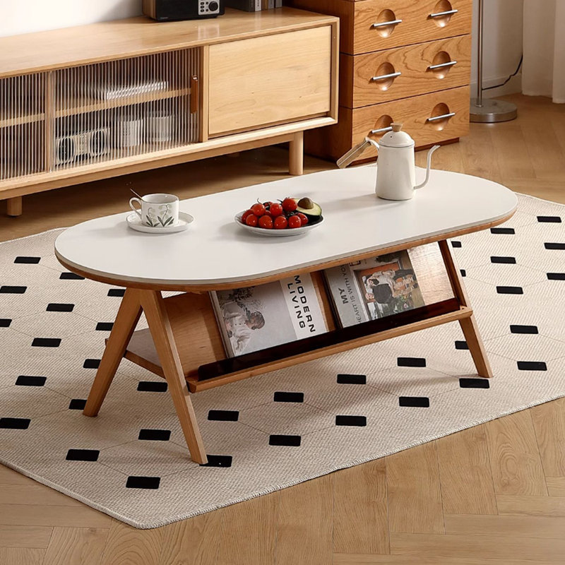 Log cream wind solid wood rock table