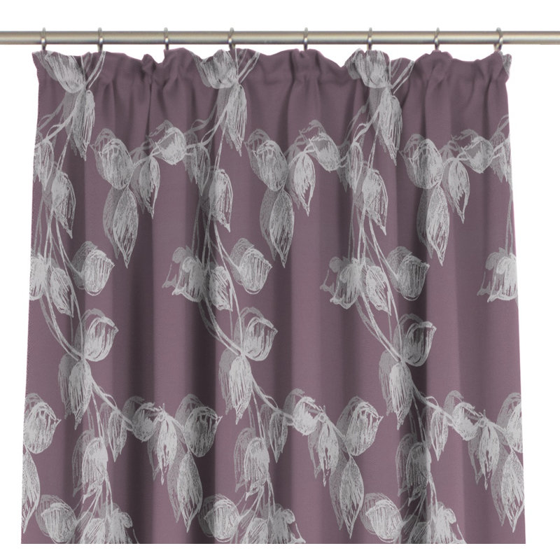 Aston Pinch Pleat Room Darkening Curtains, 135cm Width x 245cm Drop, Lilac