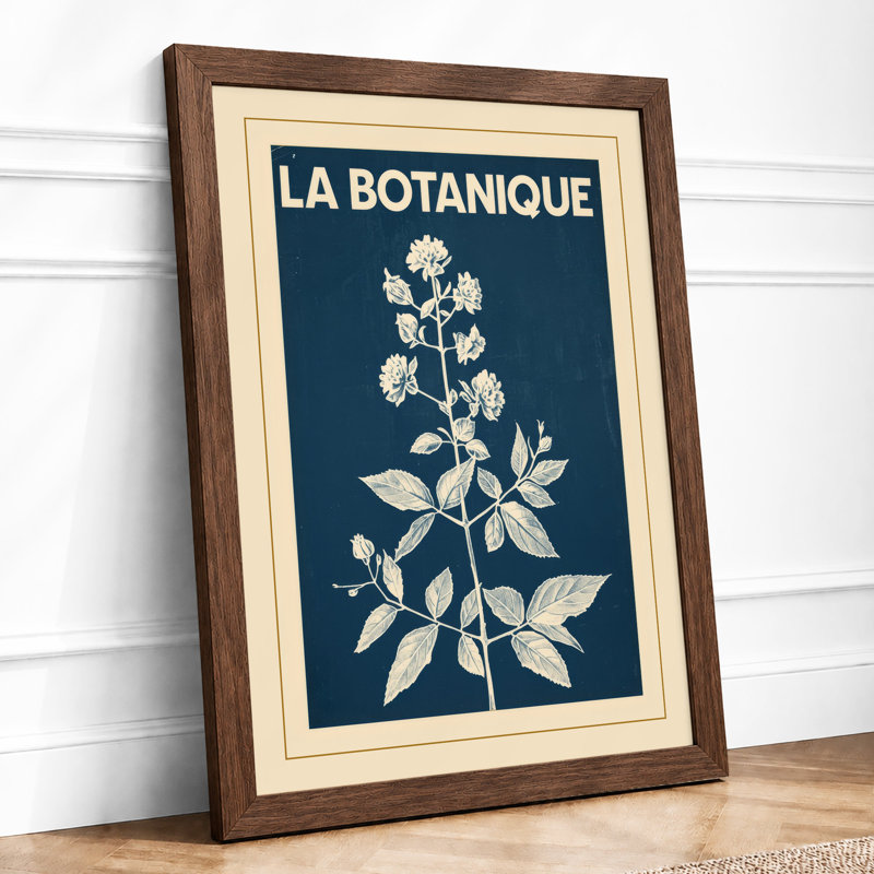 La Botanique Botanical - Framed Print, A4 - 29.7 x 21.0 cm, Walnut