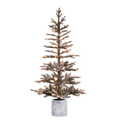 White Frosted 5' Pre-Lit Fir Christmas Tree