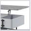 Table basse grise et blanche avec plateau relevable, parfaite pour la vie moderne et les solutions de rangement