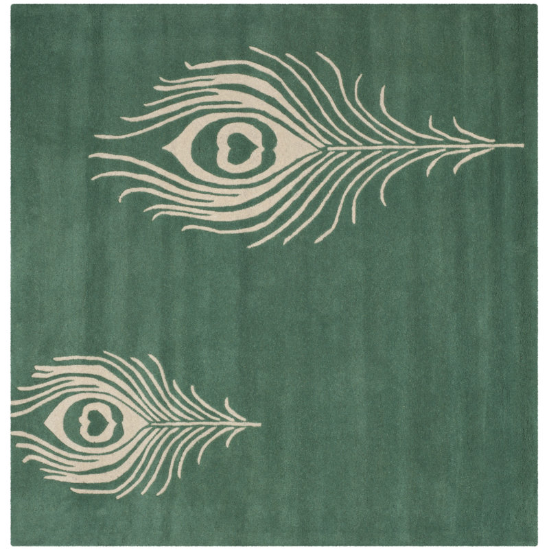 Nonia Hand Tufted Wool And Viscose Rug, Square 6'