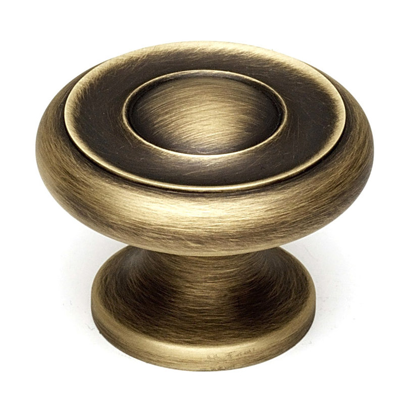 Mushroom Knob, 0.88" H x 1" W x 0.63" D, Antique English Matte