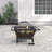 Kamarianna 32" Square Wood-Burning Bronze Finish Steel Fire Pit with Grate
