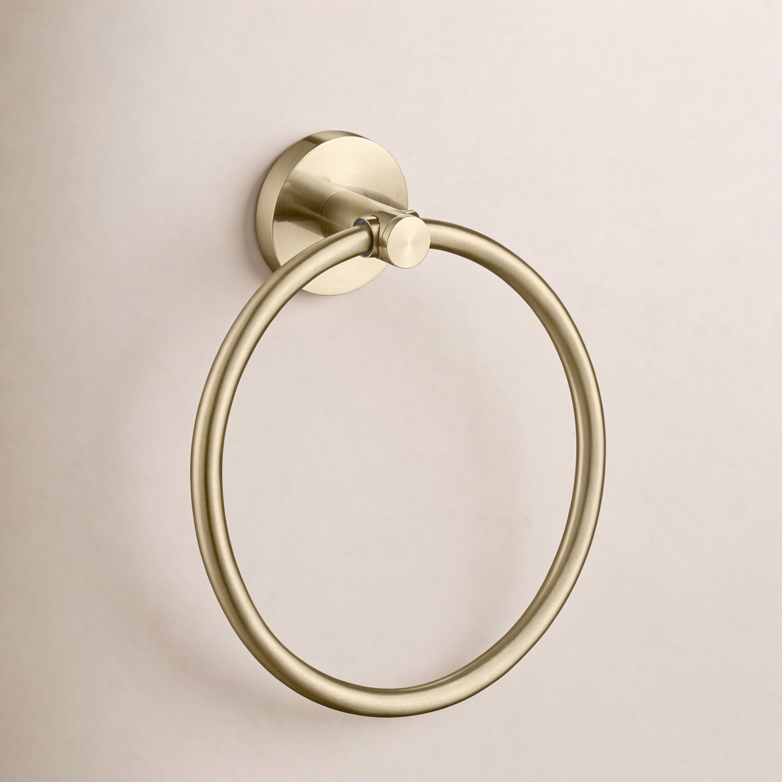 Circular Towel Ring, Brushed Gold