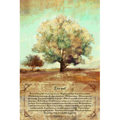 «Live Well Tree», impression sur toile tendue
