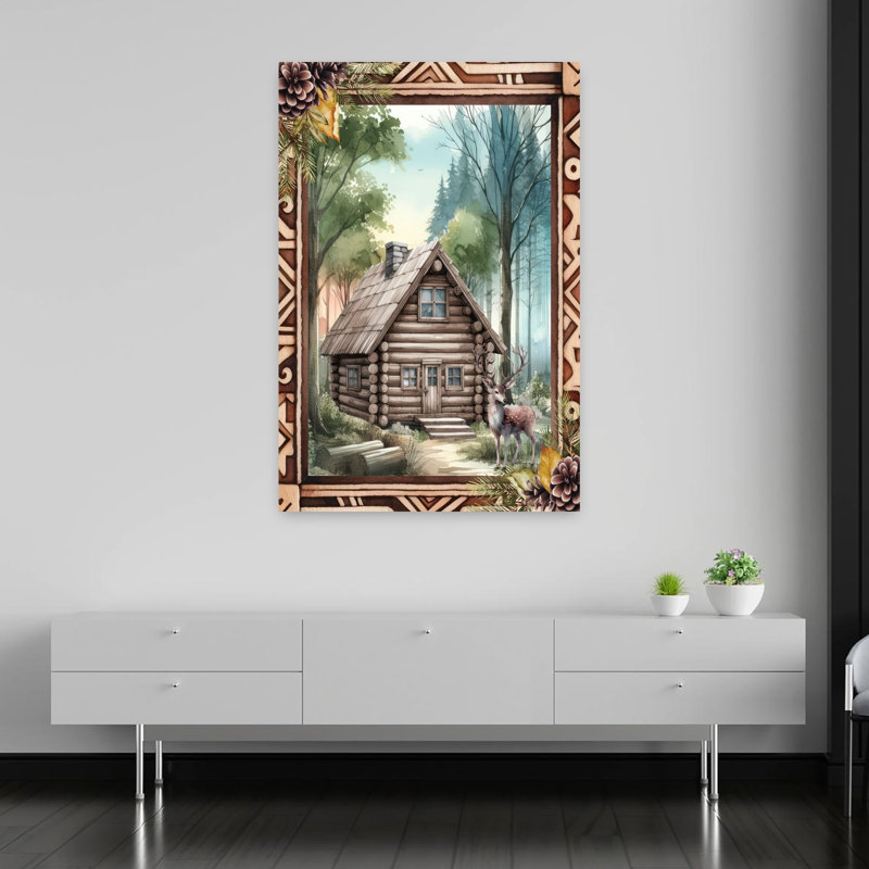 Art contemporain de Woodland, H 60 po x l 40 po
