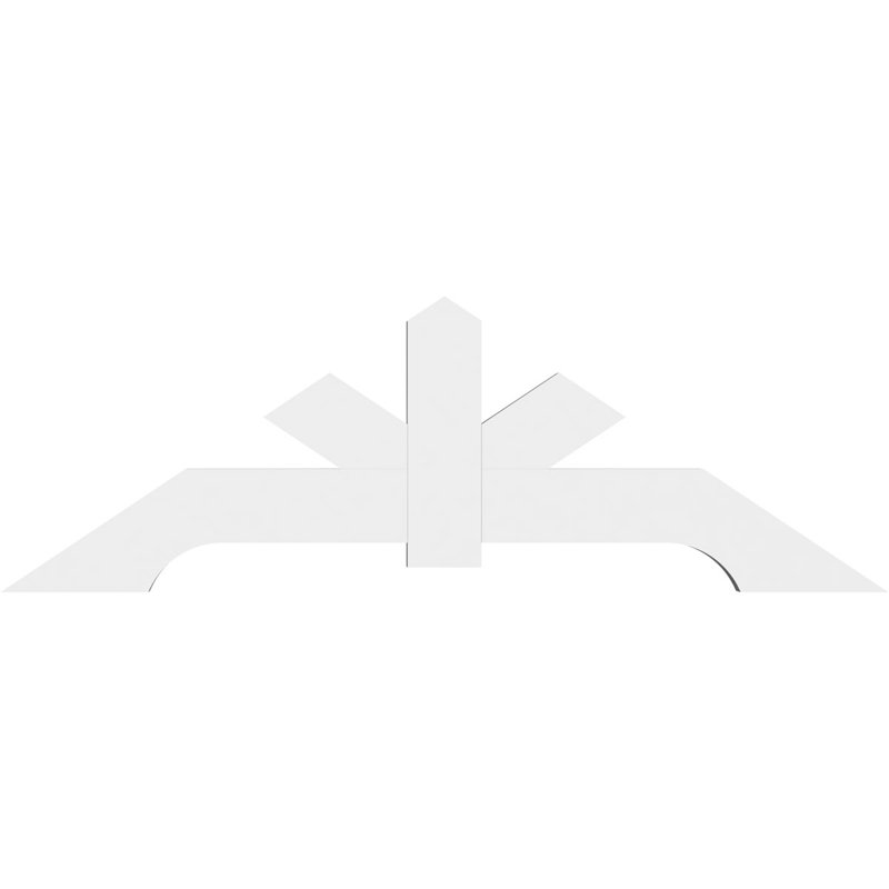 Support de pignon en PVC de qualité architecturale Vanguard, H 16 po x l 48 po (pas: 8/12), P 2 po x F 4 po