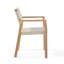 Fauteuils de salle à manger d'extérieur Looma | Ensemble de 2 | Bois d'acacia massif avec assise et dossier en corde tissée à la main
