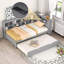 Wooden Twin Size Daybed With Trundle, Storage Shelf & USB Charging Ports-7687856-7687858