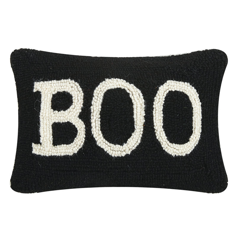 Mini coussin décoratif en laine Boo Halloween