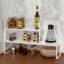 Étagère de rangement extensible pour armoires de cuisine, paquet de 2, tablette de rangement réglable en métal pour garde-manger, armoires, comptoirs, armoires, blanc