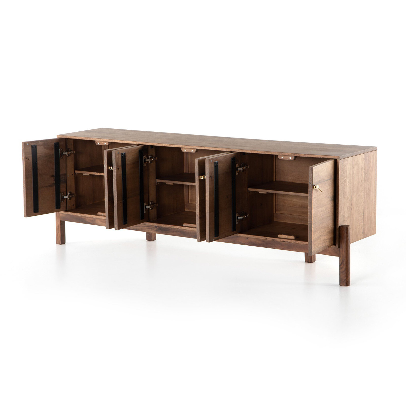 Jeanna 84'' Media Console, Smoked Honey