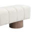 Banc en chenille beige avec capacité de poids de 300 lb, sans assemblage, convient pour la salle à manger, le salon et le lit, hauteur 17 po