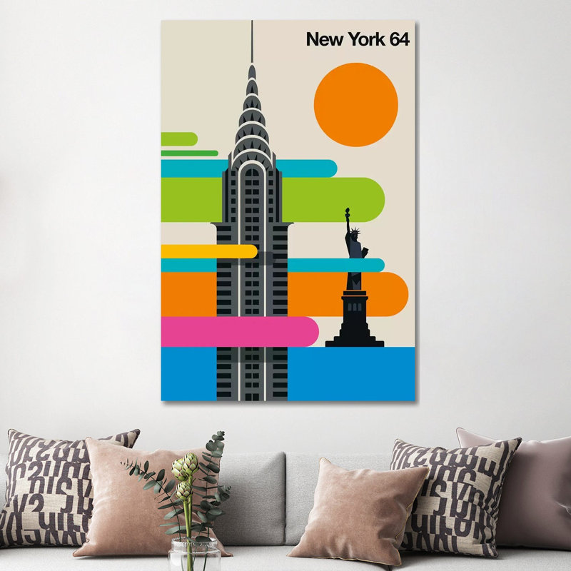 New York 64, estampe numérique sur toile tendue avec châssis, H 40 po x l 26 po