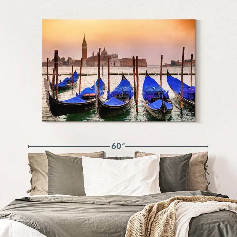 Mehar Venice Gondolas Sunset, 34" H x 51" W