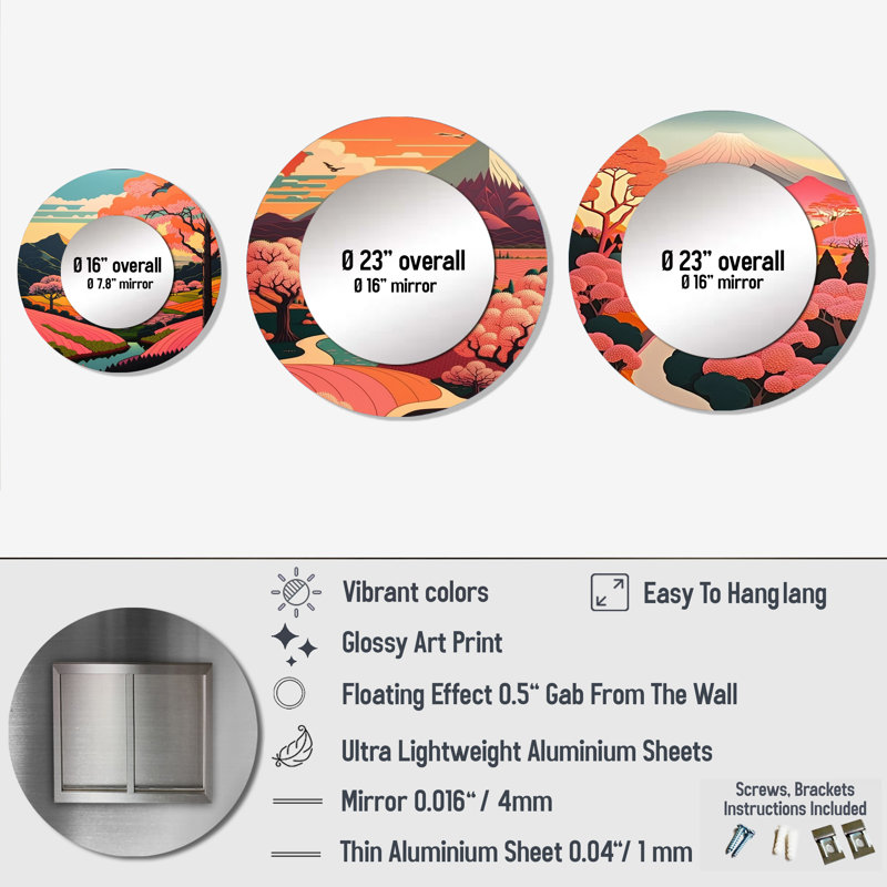 Narrissa Metal Round Mirror