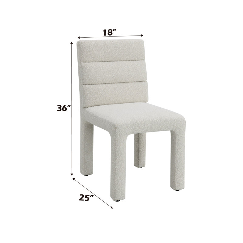 Ensemble de 2 chaises d'appoint Beige Boucle