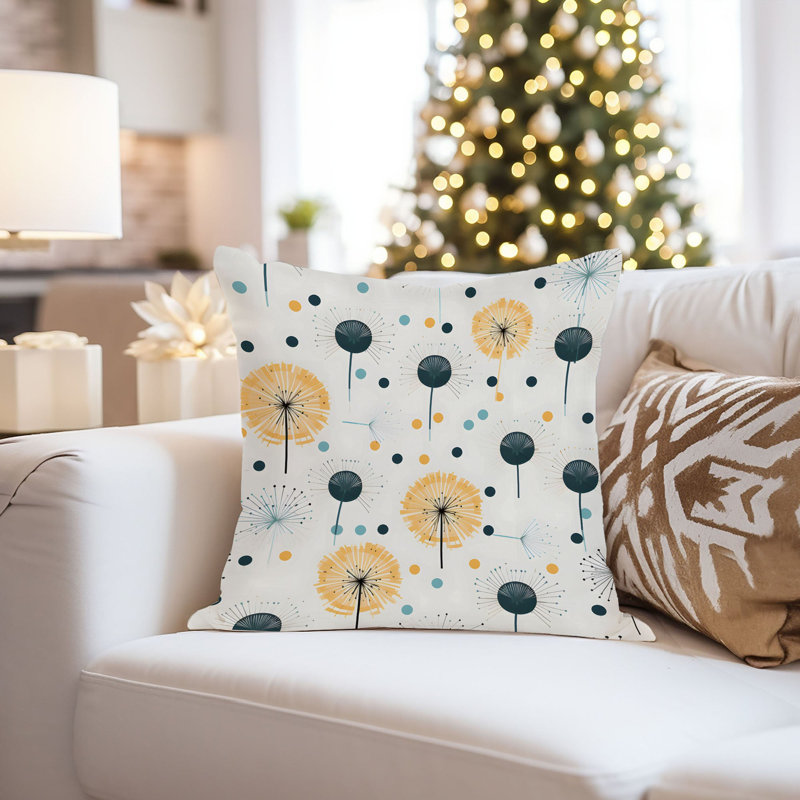 Botanical Abstract Dandelions I Modern, 20"H x 20"W