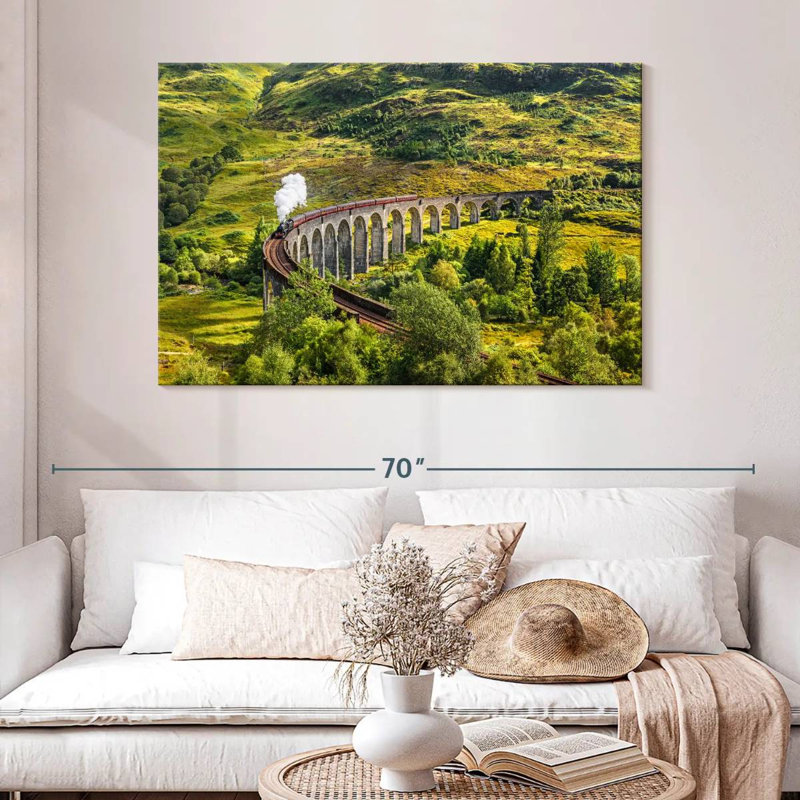 Lilie Glenfinnan, chemin de fer du viaduc, H 32 po x l 48 po