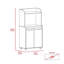 Chariot de cuisine H 49 po, armoire à deux portes, une tablette ouverte, deux tablettes intérieures, blanc