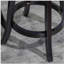 Tabouret de bar 24 po, revêtement couleur latte, siège en tissu beige