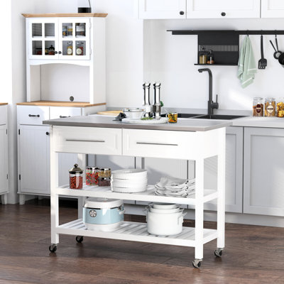 3 chariots de cuisine, comptoir en acier inoxydable et aspect rustique, gris, avec tablettes à tiroirs pour une utilisation efficace, style plan de travail, rangement